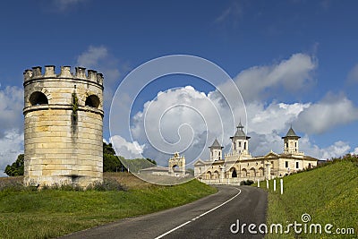 Vineyards with Chateau Cos d'Estournel, Bordeaux, Aquitaine, France Editorial Stock Photo