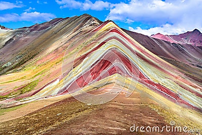Vinicunca, Rainbow Mountain - Peru Stock Photo