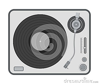 Vinil Record Player vector illustration. Turntable illustration Vector Illustration