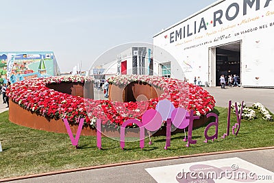 Vinitaly - International wine exhibition. 9-12 April 2017. Verona, Italy Editorial Stock Photo