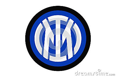 Vinnitsa, Ukraine - October 04, 2022: Internazionale Inter italy soccer club logo. Vector editorial illustration Cartoon Illustration