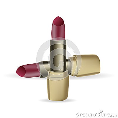 Vinous lipstick vector icon , cosmetic, glamour. Vector Illustration