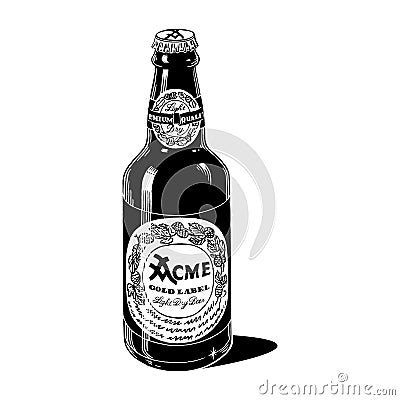 Vintage 1950s Generic Beer Stock Photo