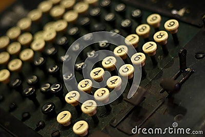 Vintage Adding Machine Stock Photo