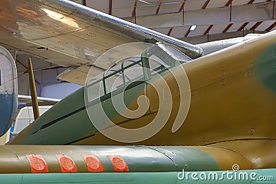 Vintage aircraft cockpit Editorial Stock Photo