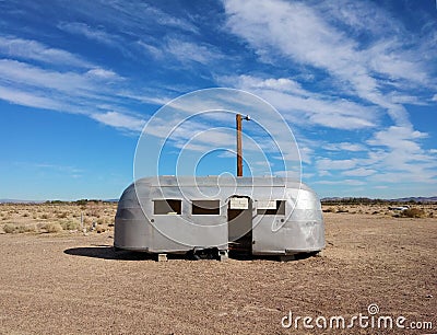 Vintage airstream trailer Stock Photo