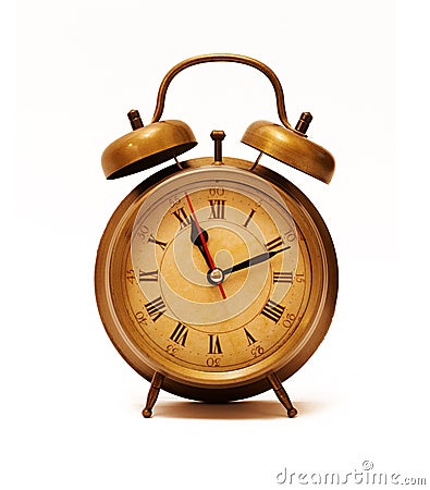 Vintage Alarm Clock Stock Photo