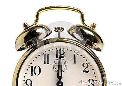 Vintage Alarm Clock Stock Photo