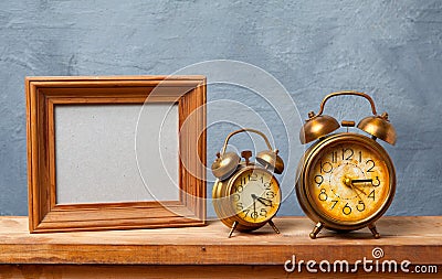 Vintage alarm clocks Stock Photo