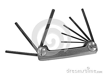 Vintage allen hex key Stock Photo