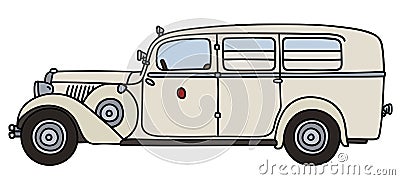 Vintage ambulance Vector Illustration