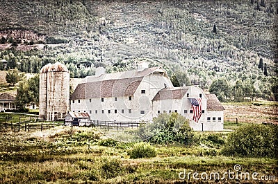 Vintage american barn Stock Photo