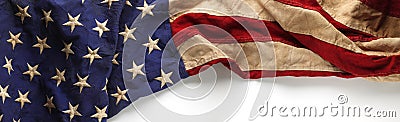 Vintage American flag for Memorial day or Veteran`s day background Stock Photo