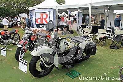 Vintage american hd motorcycle Editorial Stock Photo