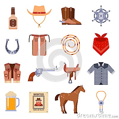 Vintage American old western designs sign and graphics cowboy vector icons. Vector Illustration