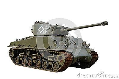 Vintage American Tank Stock Photo