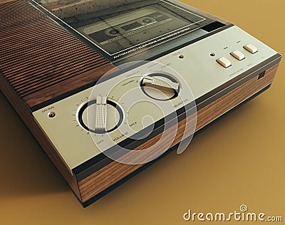 A vintage analogue answering machine from the 80's Stock Photo