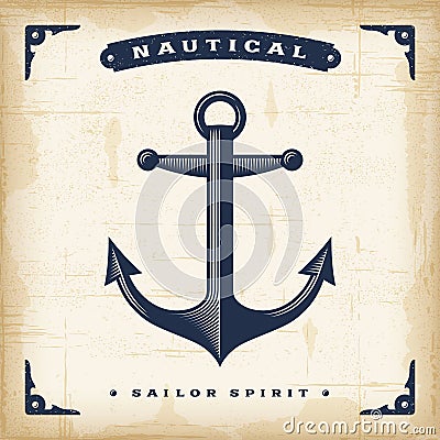 Vintage Anchor Vector Illustration