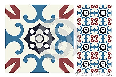 Vintage antique seamless design patterns tiles in Vector illustration Vector Illustration