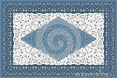 Persian colored carpet. Vector Illustration