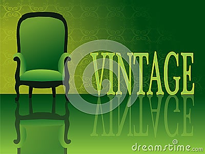 Vintage armchair Vector Illustration