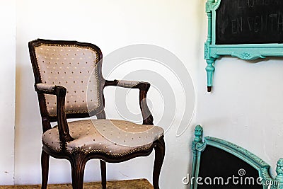 Vintage Armchair House Elegant Antique Style Stock Photo