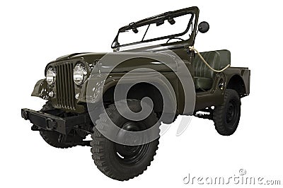 Vintage Army Jeep Stock Photo