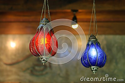 Vintage art deco ceiling lamp Stock Photo