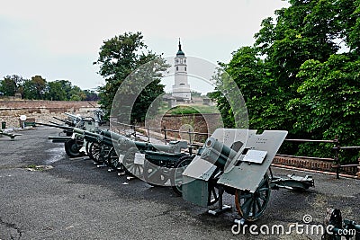 Vintage Artillery, Belgrade Military Museum, Serbia Editorial Stock Photo