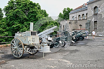 Vintage Artillery, Belgrade Military Museum, Serbia Editorial Stock Photo