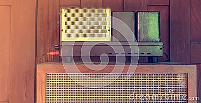 Vintage Audio Amplifier Speaker Editorial Stock Photo
