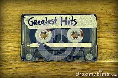 Audio cassette tape: Greatest Hits Stock Photo