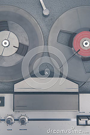 Vintage audio tape music recorder Stock Photo