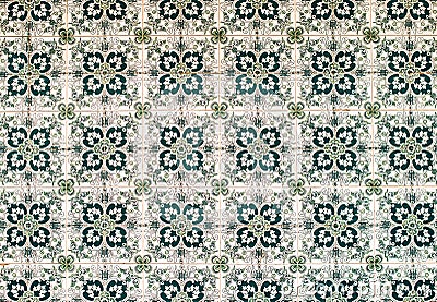 Vintage azulejos, traditional Portuguese tiles Stock Photo