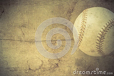 Vintage background with Baseball Stock Photo