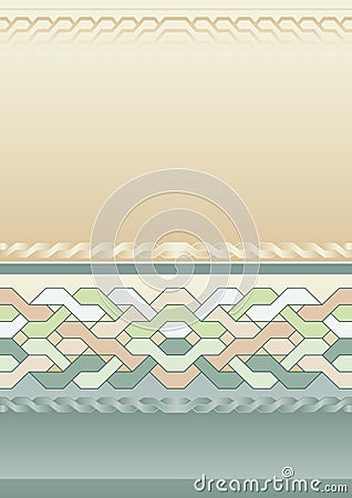Vintage background with braided pattern Vector Illustration