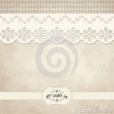 vintage background with checkered pattern for Oktoberfest 2017 Vector Illustration