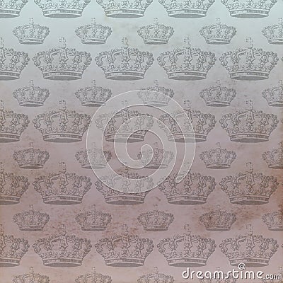 Vintage background with crowns Stock Photo