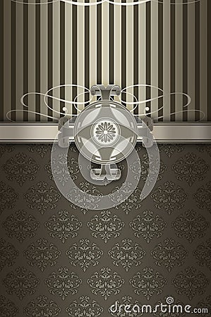 Vintage background with elegant border. Stock Photo