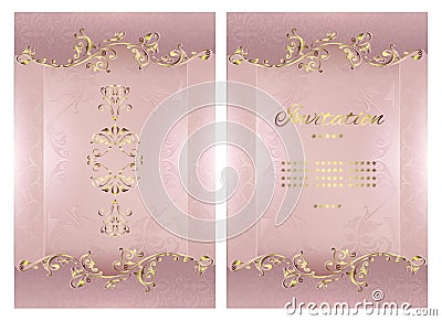 Vintage background mandala card with golden lace ornaments and art deco floral decorative elements Vector Illustration