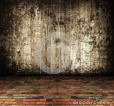 Vintage background, rustic grunge abandoned house Stock Photo