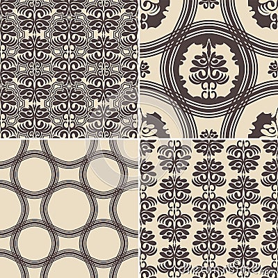 Vintage backgrounds, classic ornament, beautiful seamless pattern Stock Photo