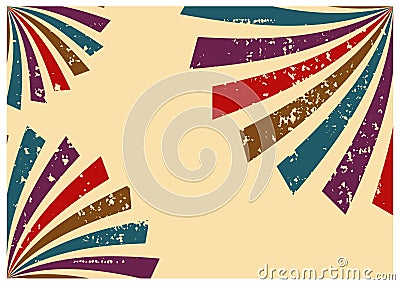 Vintage Backgrounds from the 1970s, Retro Colors,Retro positive graphic, take it easy 70s phrase, 70 vintage style happy message,r Vector Illustration