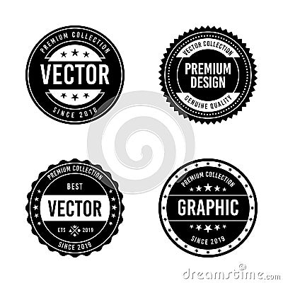 Vintage badge design set Vector Illustration