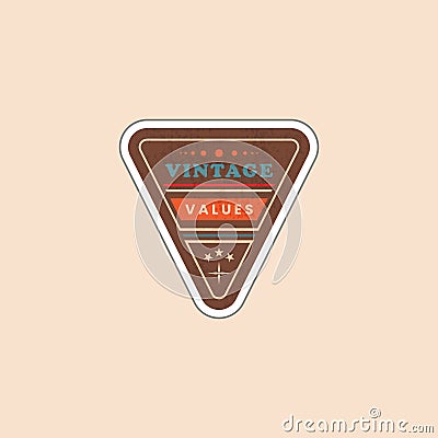 Vintage badge symbol design, very printable icon symbol. Sticker, classic Vector Illustration