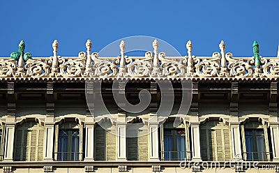 Vintage Banister Stock Photo