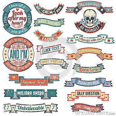 Vintage banners Vector Illustration