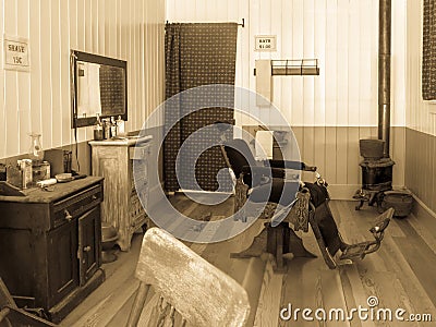 Vintage barber shop Stock Photo