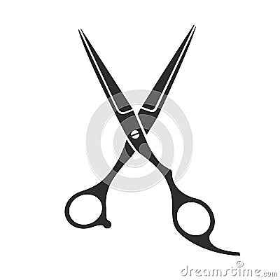 Vintage barber shop scissors Vector Illustration