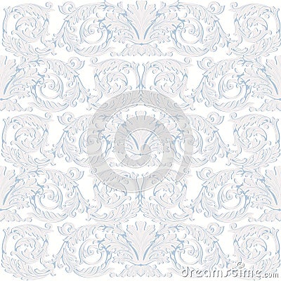 Vintage Baroque damask floral pattern acanthus Imperial style. Vector decor background. Luxury Classic ornament. Royal Vector Illustration